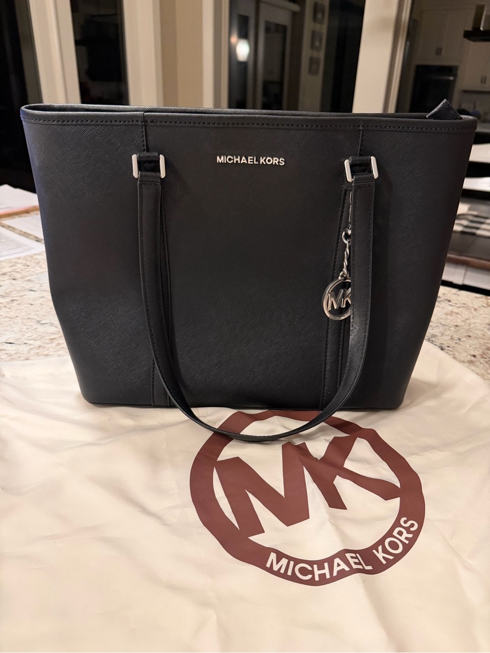 Michael Kors Black Leather Tote